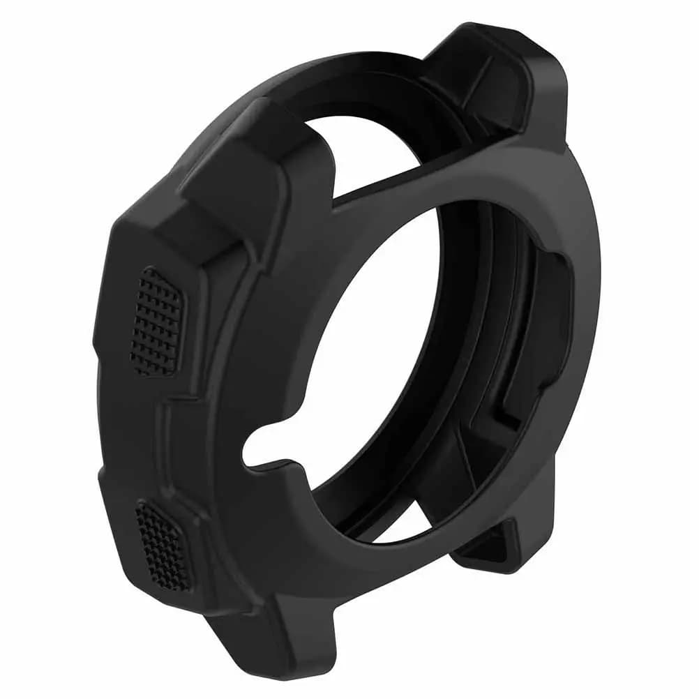 Black Silicone Protective Case Smartwatch Cover Lightweight Scratch Dust Resistant Watch Protect Case