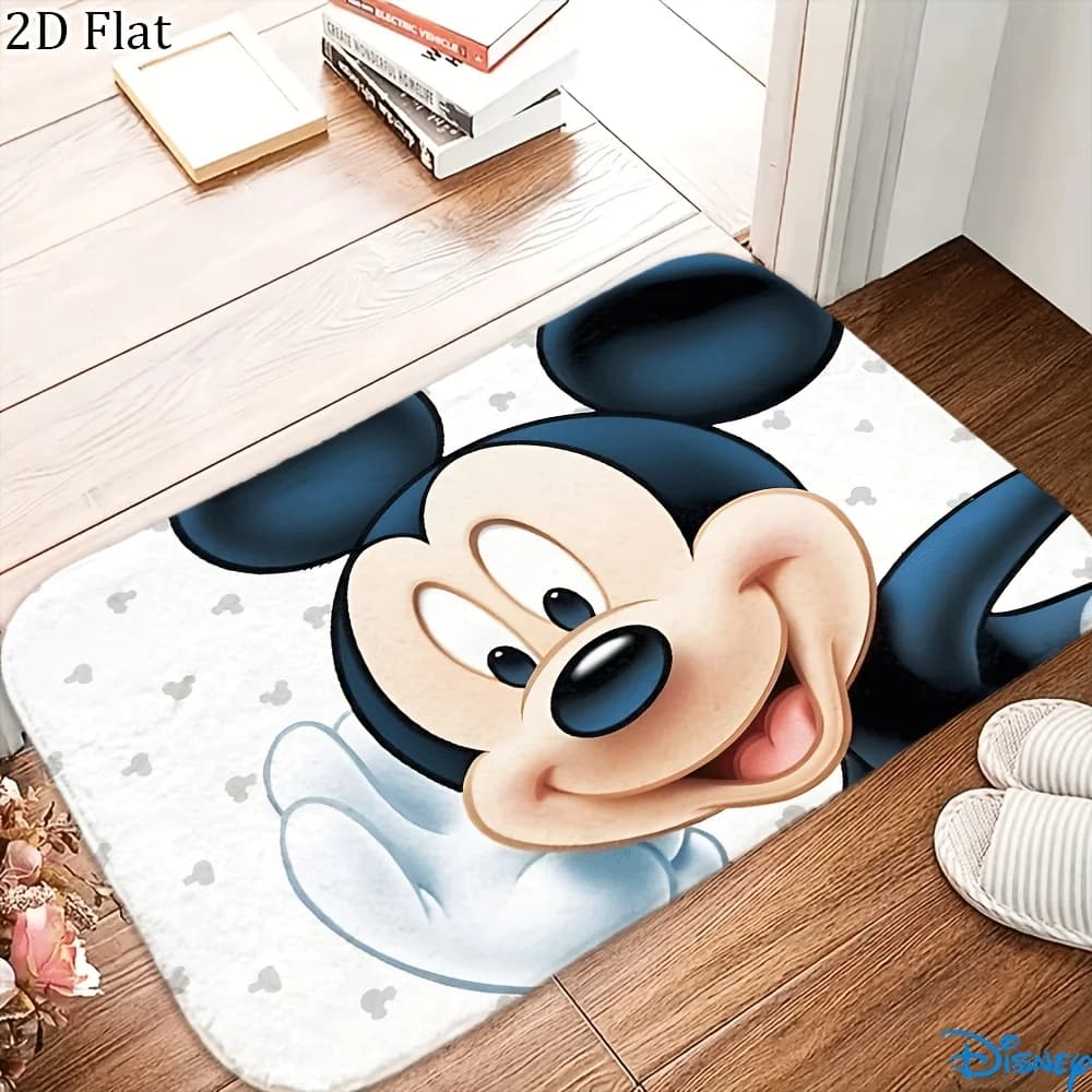 1 tappetino da bagno in flanella Mickey Wave | Multi-misura, multi-funzionale per bagno, ingresso, lavanderia, bar, decorazioni per la camera da letto, feste