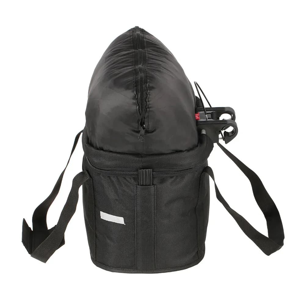 Front Handlebar Bike Basket Bag Waterproof Foldable Quick Release Carrier for Cycling Shopping Picnic Grocery Pet Outdoor Use