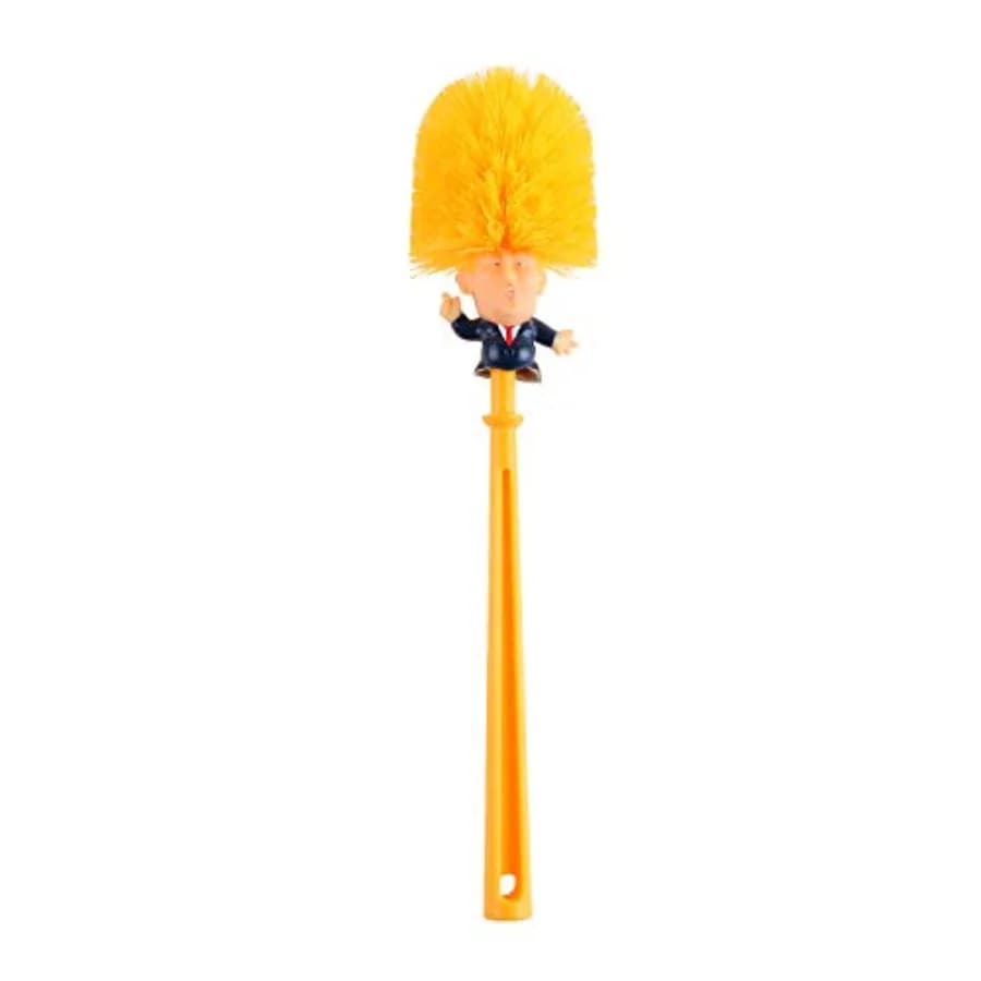 Curated Picks Funny Toilet Brush, Prank Toilet Brush Cleaner, Funny Toilet Scubber, Make Toilet Great Again, Commander in Crap