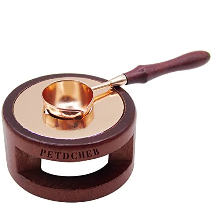 Wax Seal Warmer Melting Pot Wax Sealer Melting Furnace with Melting Spoon for Sealing Stamp Letter Envelope