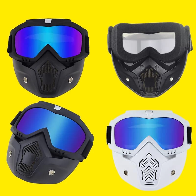 Maschera Retrò Harley, Occhiali da Moto Antivento e Antipolvere, Occhiali da Guida, Occhiali da Sole, Maschera da Sci