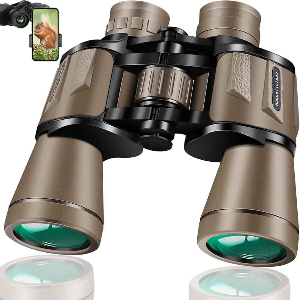 Binocolo 20x50 ad alta potenza per adulti con adattatore per smartphone Binocolo compatto professionale HD per birdwatching, escursionismo, viaggi