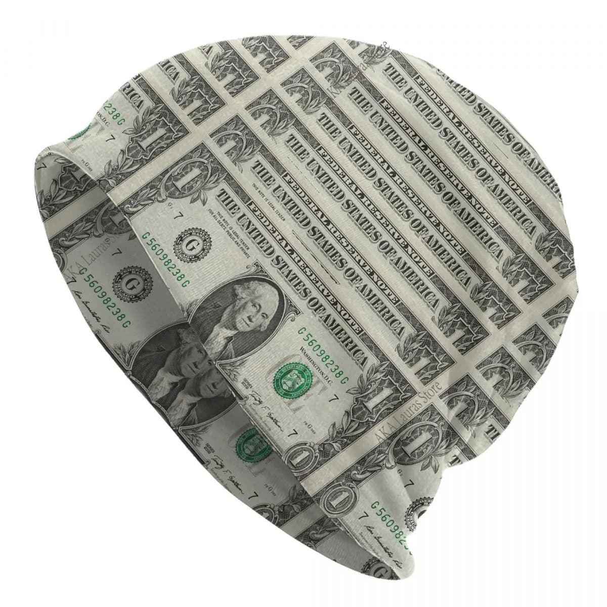 Dollar Bill Men Women Beanies Windproof Ski Cap Double Layer Fabric Bonnet Hat