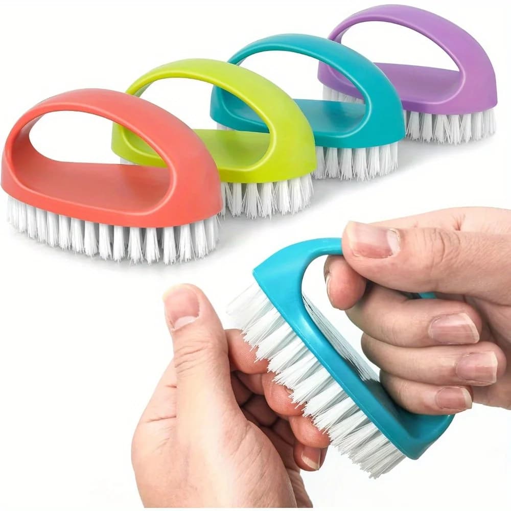 Set di 2 Spazzole per Unghie con Setole Rigide, Spazzola per Pulizia Profonda di Mani, Piedi e Unghie