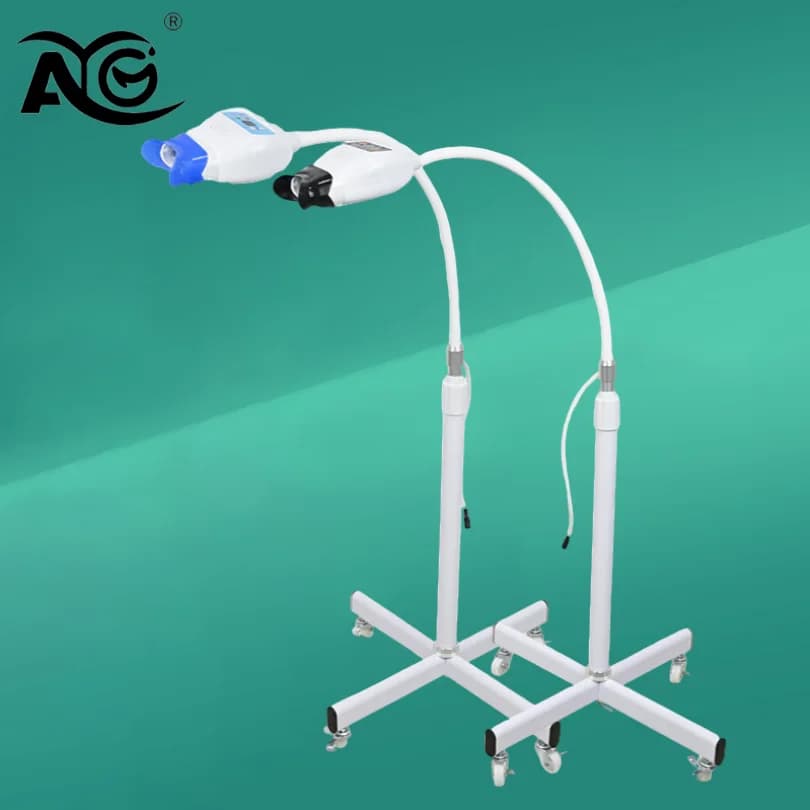 Lampada Sbiancante per Denti AG 40W, Attrezzatura da Laboratorio Dentistico, 8 LED, Luce Monocolore/Tricolore, Acceleratore per Sbiancamento Dentale