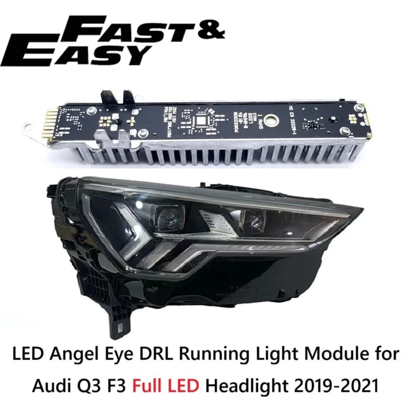 Aftermarket New 83A941475 LED Angel Eye DRL Running Light Marker Module for Audi Q3 F3 Full LED Headlight 2019-2021