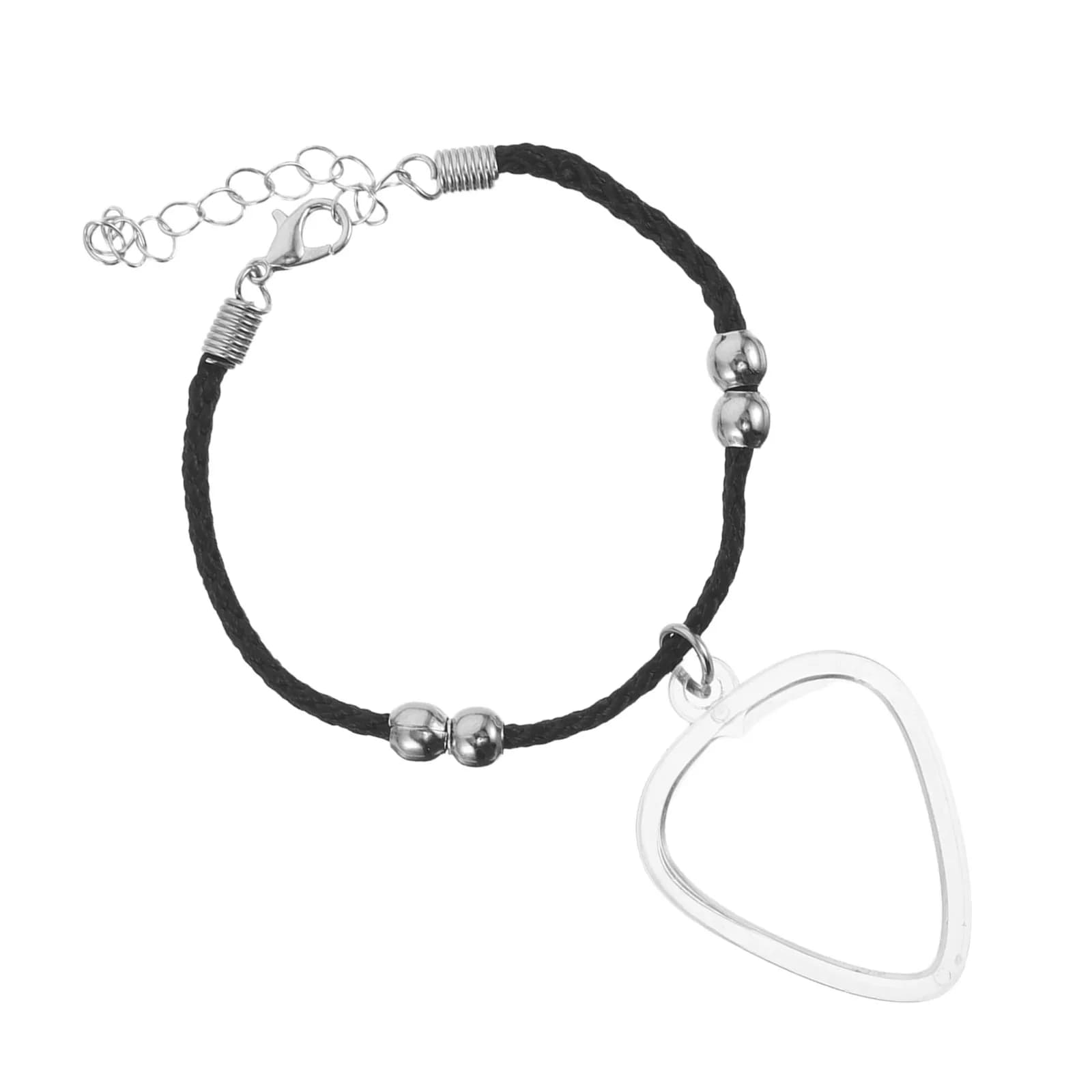 Set Porta Plettri per Chitarra a Forma di Cuore Compatto con Elegante Design a Braccialetto, Mini Espositore per Plettri