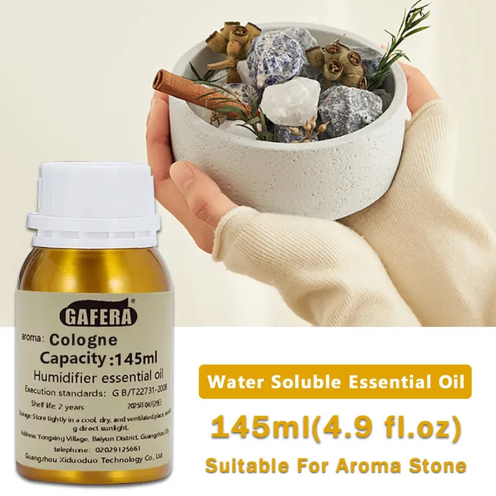 GAFERA 145ml (4.9 fl.oz) Oli Essenziali Colonia/Lime Basilico e Agrumi/Black Opium - Per Pietra Aromatica, Umidificatore e Diffusore in Legno