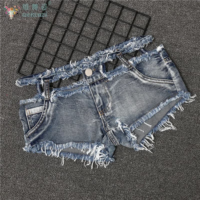 Women's Jeans Jeans Shorts With Hole Excavated Sexy Disco Pole Dance Jeans Short Y2k Streetwear Women's Clothing