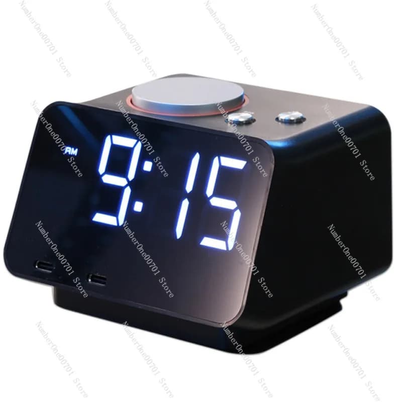 Sveglia digitale da comodino di livello alberghiero con altoparlante Bluetooth, luce notturna, funzionamento silenzioso