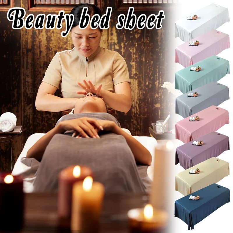 Lenzuolo per lettino da massaggio per salone di bellezza con foro Lenzuolo per terapia spessa Fisioterapia Spa Clubhouse Lenzuolo per massaggio cosmetico