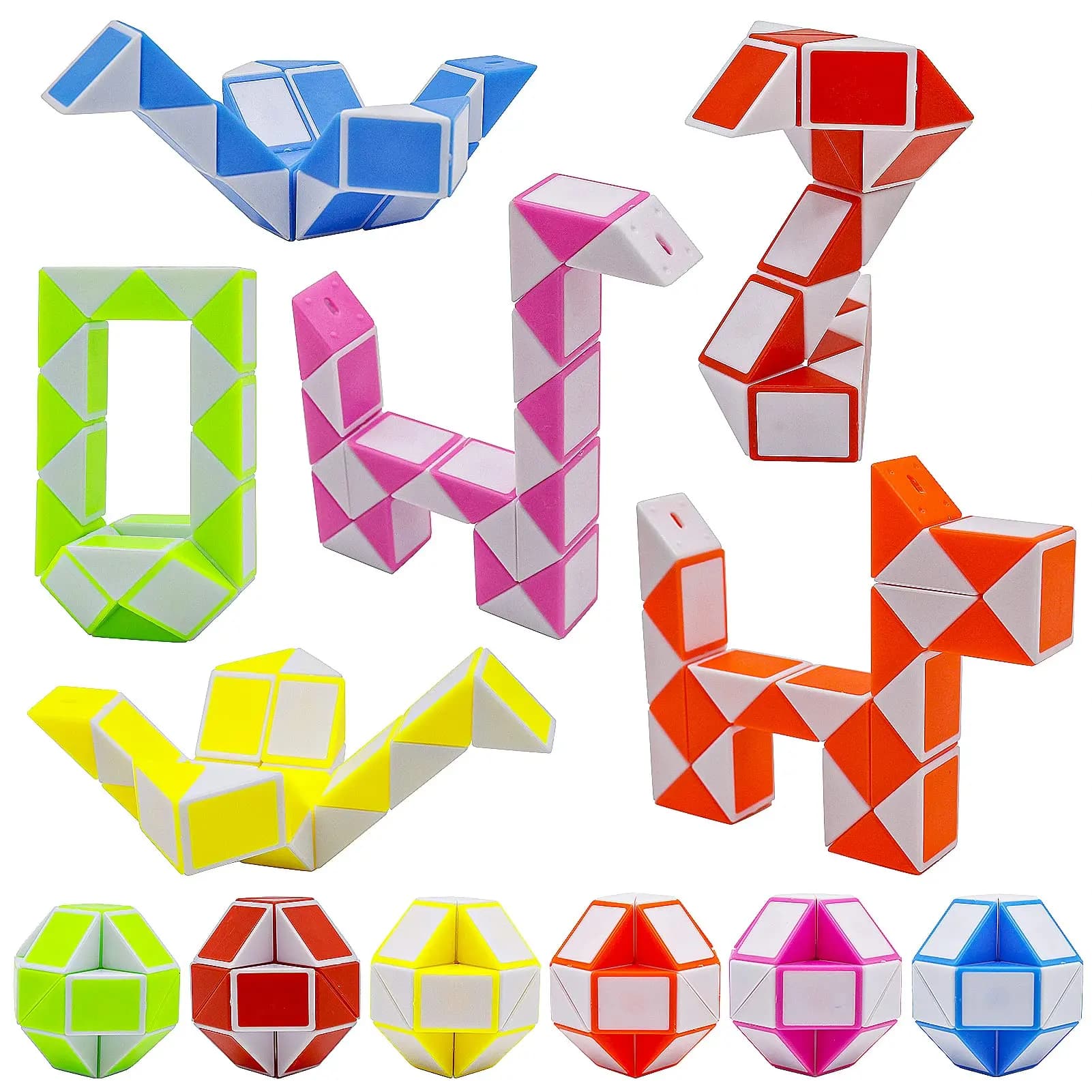 Cubo Magico a 24 Blocchi, Giocattolo Antistress per Bambini, Ideale per Feste e Regali