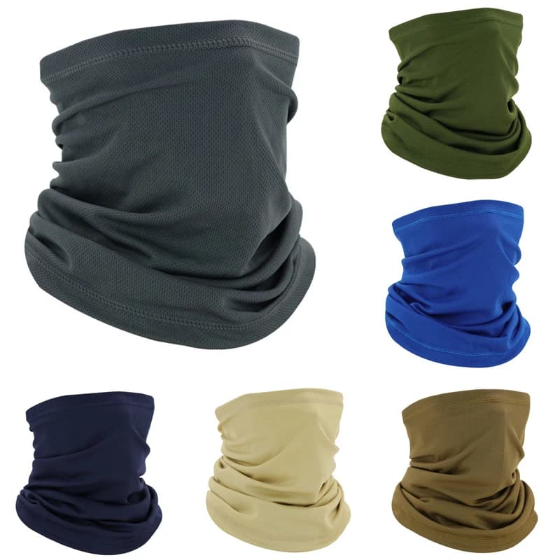 Uomo Antivento Ghetta per il collo Sciarpa a tubo elastico Copri orecchie Sciarpe per la testa maschile Mezza faccia Anello solare Foulard Fascia Bandana