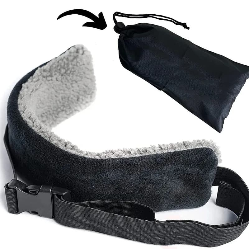 Cinghia di supporto per la testa regolabile Comoda fascia di supporto per il collo di aeroplani e auto Cuscino da viaggio compatto Alternativa per ilobbing della testa