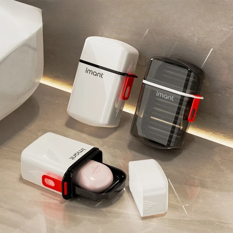 Portable Soap Rack New Waterproof with Cover Soap Container Travel Case Plastic Soap Storage Box Bathroom