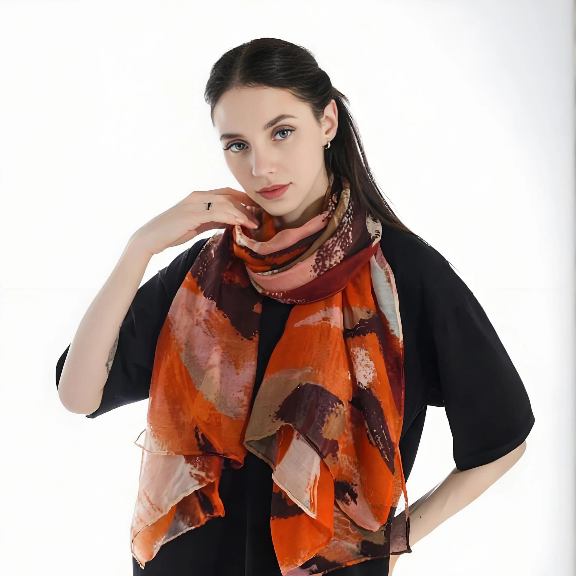 New Fashion Voile Scarf For Women Girls Cotton Linen Patchwork Thin Scarves Soft Shawl Summer Sunscreen Female Warm Wrap Shawls