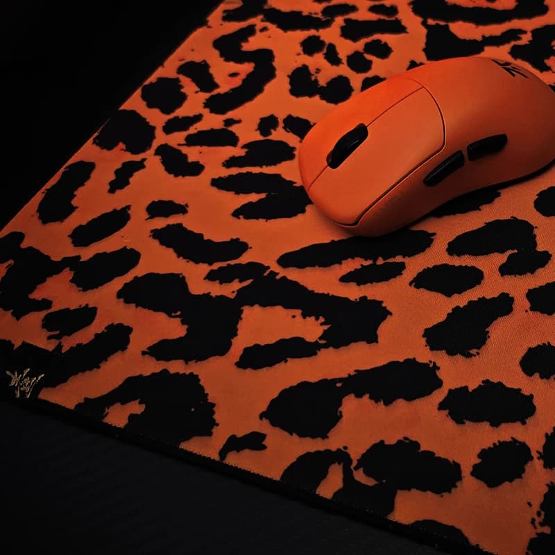 D-GLOW【one】Special limited edition leopard print thin surface gaming mouse pad