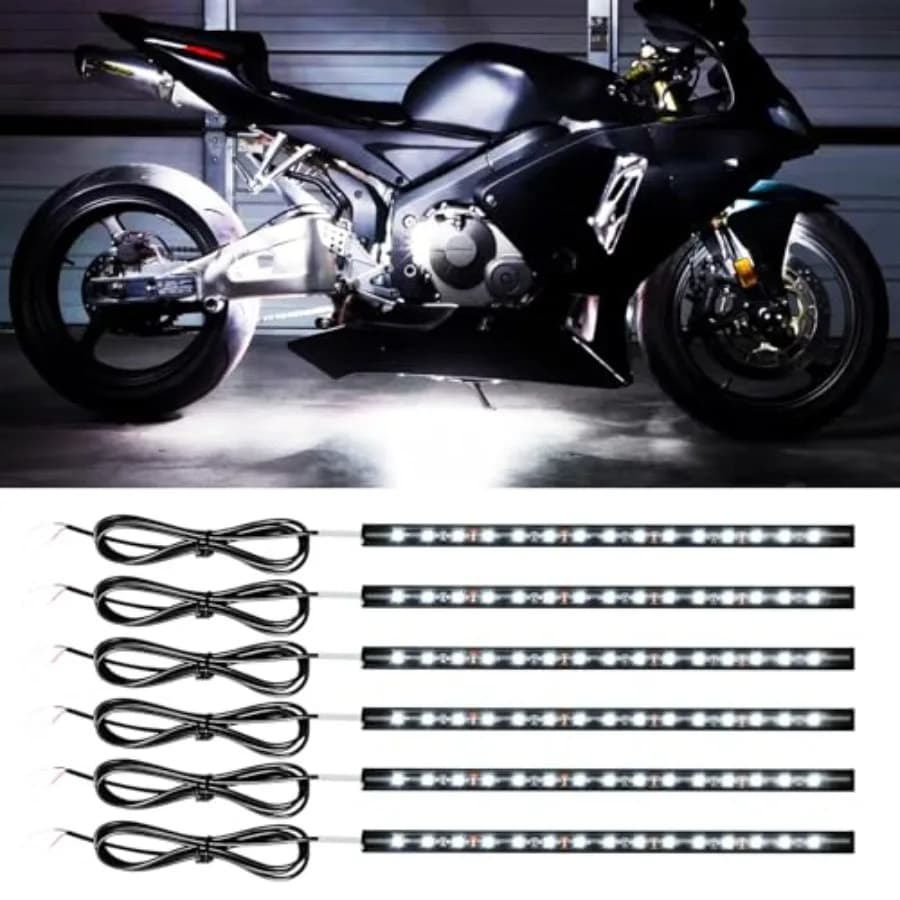 Striscia LED per Auto, Striscia Luminosa LED per Moto 30CM 15 SMD IP67 Impermeabile, Luci Interne per Auto, per Decorazione Casa e Auto