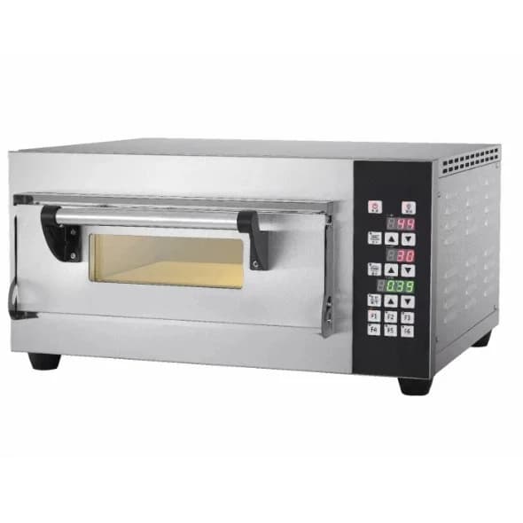 Single Deck Electric Oven Separate Temperature Controls Refractory Ceramic Stone Plate for Bread Pizza