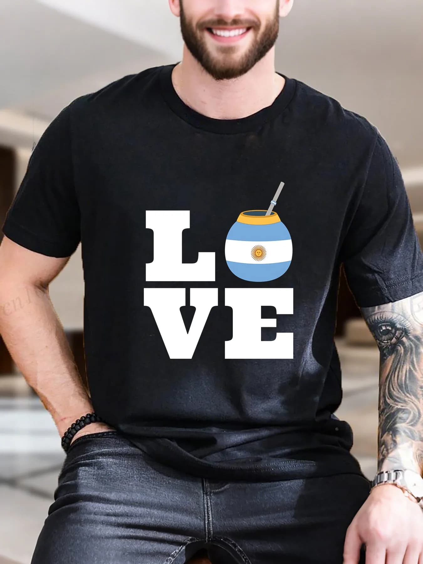 T-shirt a maniche corte stampata da uomo di nuova moda di arrivo Creative Love Honey Pot Design 100% cotone comoda maglietta casual per l'estate