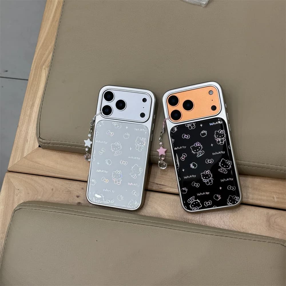 INS Linee elettrolitiche Hellokitty Custodia per telefono carina per iPhone 17 Pro 14 15 16 Pro Max Cover con protezione del fascino del fumetto Fundas