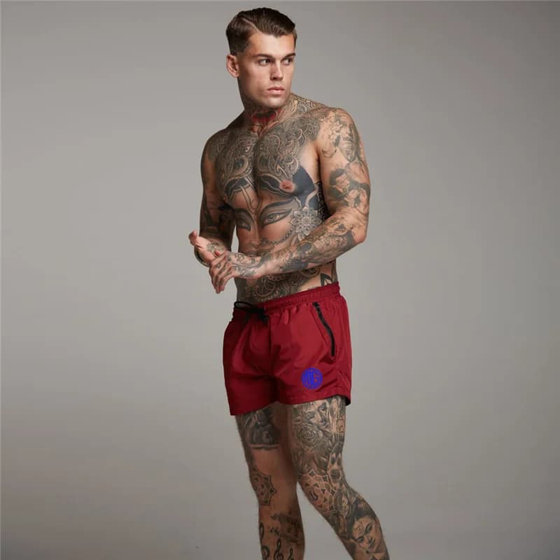 Pantaloncini Estivi Traspiranti a Rapida Asciugatura, Sottili, per Allenamento di Basket all'Aperto, Pantaloncini da Spiaggia, Moda Maschile con Tasche con Zip, Pantaloncini da Palestra