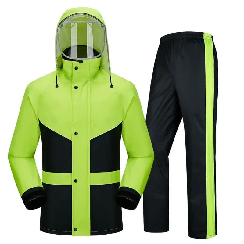 Tuta impermeabile per moto Giacca antipioggia Pantaloni Campeggio Escursionismo Pesca Impermeabile Moto Impermeabile Motociclista Rider Rain