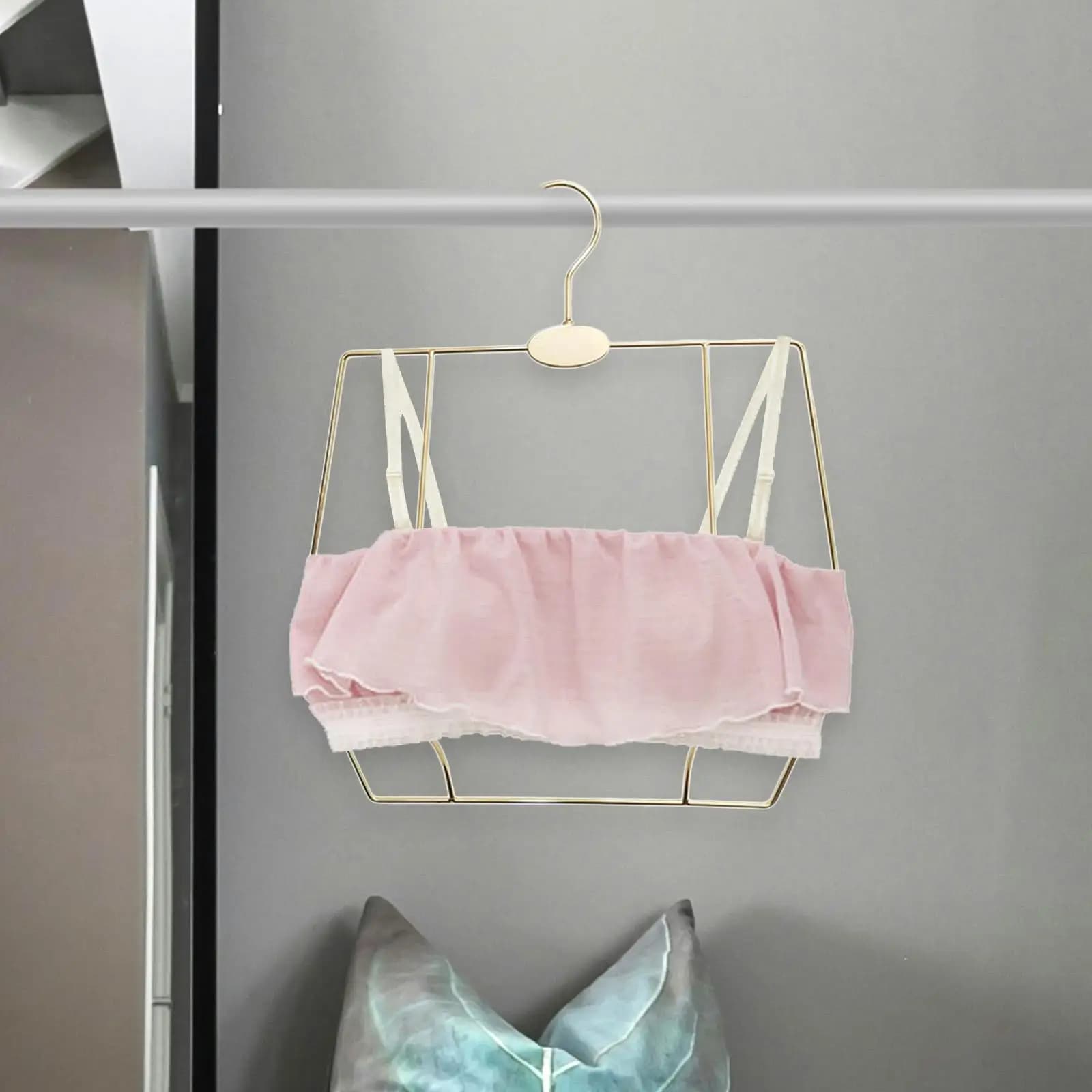 Espositore appendiabiti in metallo a forma di corpo per bikini, lingerie, pigiami e vestiti da donna, per l'organizzazione nell'armadio