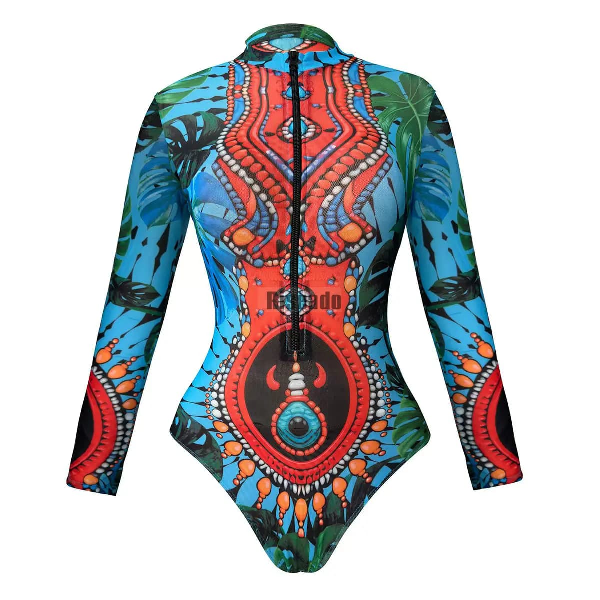 Costume da bagno intero da donna a maniche lunghe in mesh, lusso 2026, a vita alta, per surf, moda mare, taglie forti
