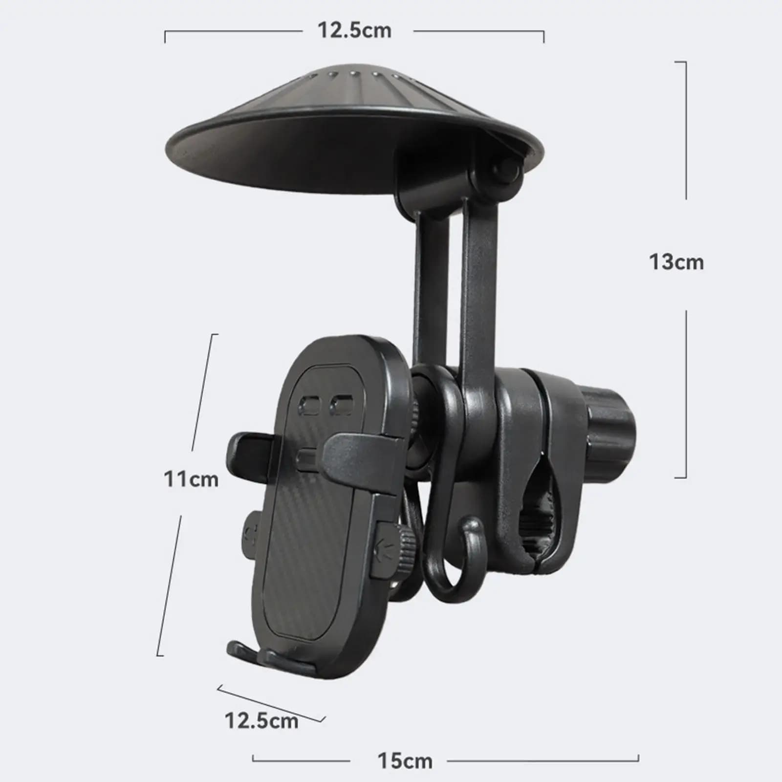 Supporto Telefono per Passeggino Premium, Accessorio Professionale con Rotazione a 360 Gradi, Robusto e Facile da Installare con Gancio, Supporto Telefono per Bicicletta