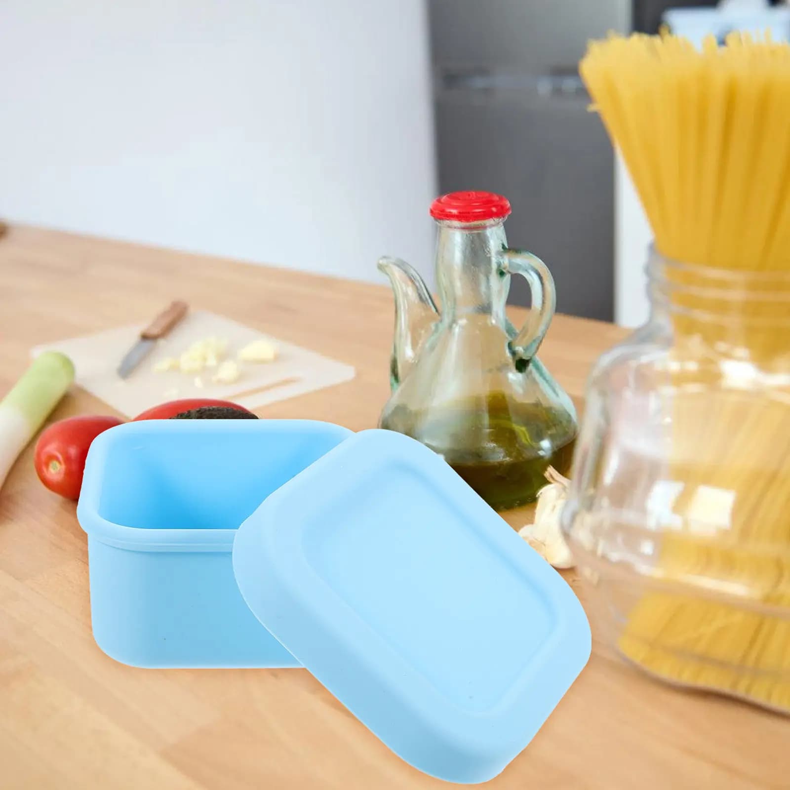 Contenitore per Alimenti in Silicone, Leggero e Ermetico, Portatile, Adatto per Microonde, Congelatore e Lavastoviglie, Riutilizzabile