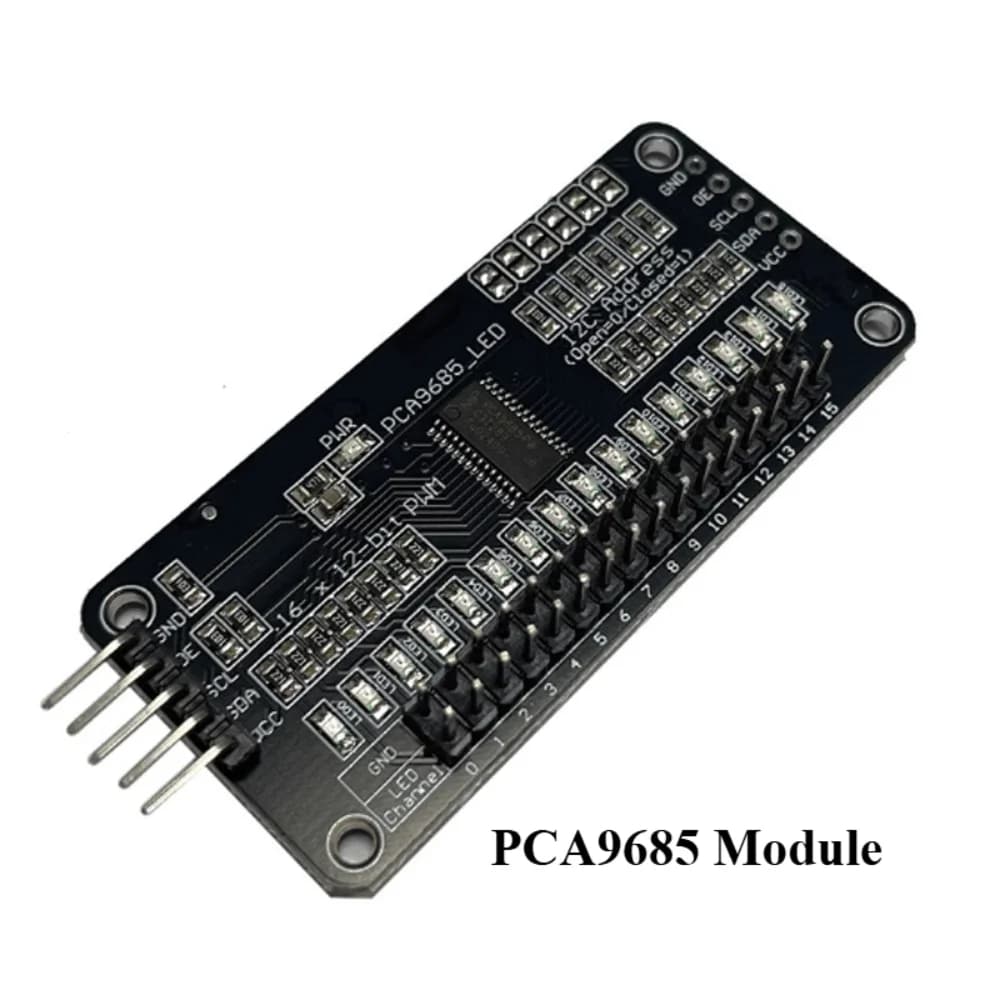 16-channel PCA9685 PWM Module I2C Control for Robotic Arm Multi servocontrol Arduino Raspberry Pi Project