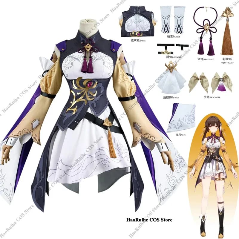 Gioco Honkai Star Rail Su Shang Costume Cosplay Parrucca Copricapo Manica Donna Gioco di ruolo Abito Uniforme Festa di Halloween Outfita;2,c'4,