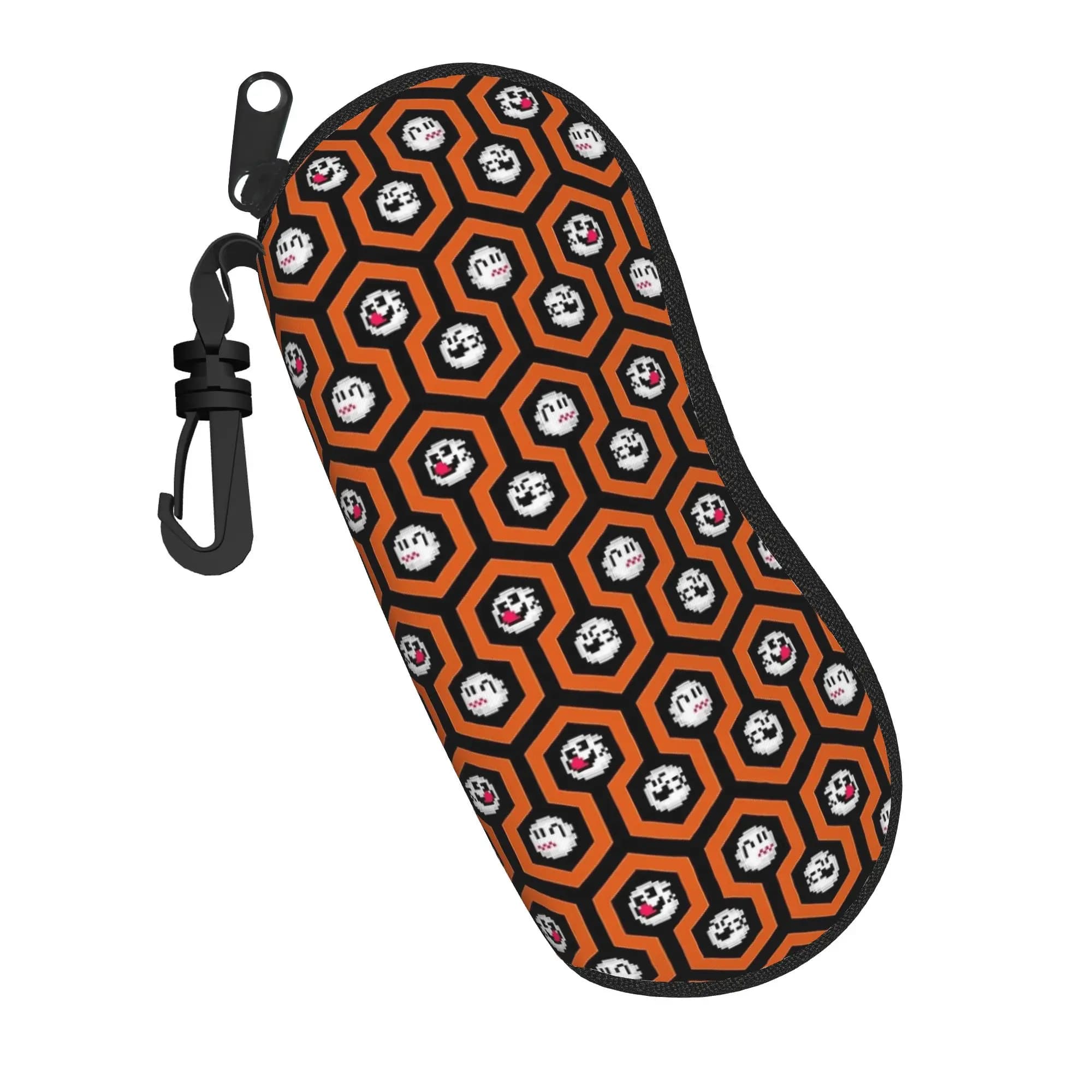 Astuccio per occhiali Boo Pattern, unisex, con cerniera anti-caduta, scatola portaocchiali Super Marios, scatola portaocchiali da sole