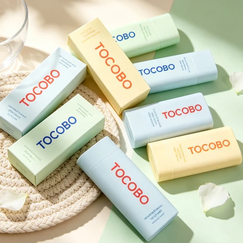 TOCOBO Sun Cream Stick SPF50+ PA++++ UV Defense Hyaluronic Acid Cica Infused Hydrating Soothing Antioxidant Skin Care Sunscreen