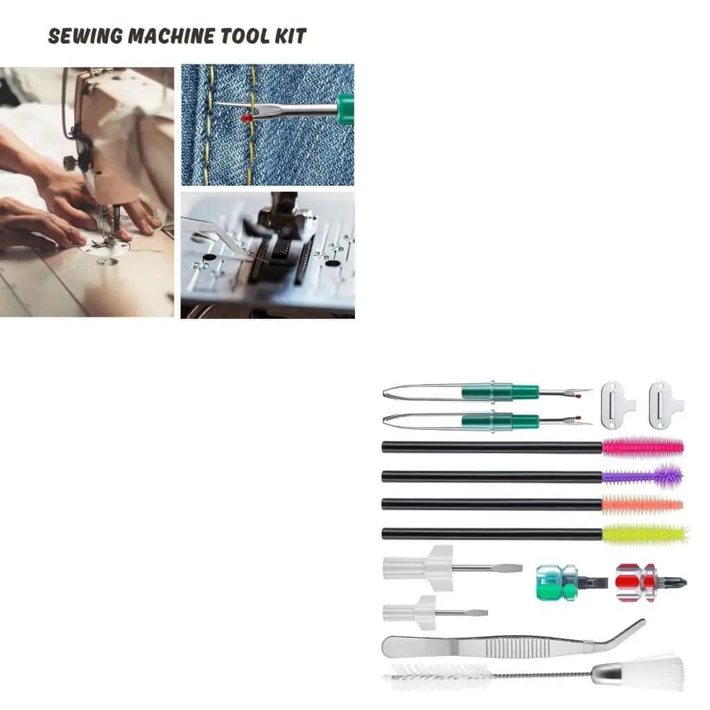 652F 14 pezzi riparazione per macchine da cucire strumento pulizia per macchine da cucire pinzette pennello cacciavite