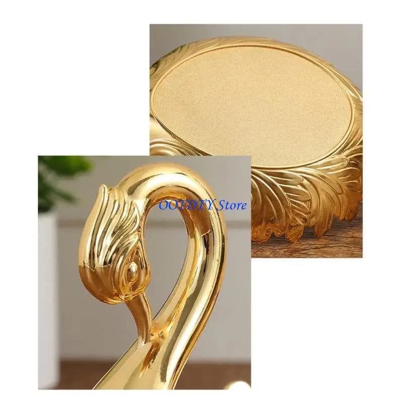 Vassoio per caramelle a base frutta secca a forma cigno in lega zinco 367A elegante per decorazioni domestiche