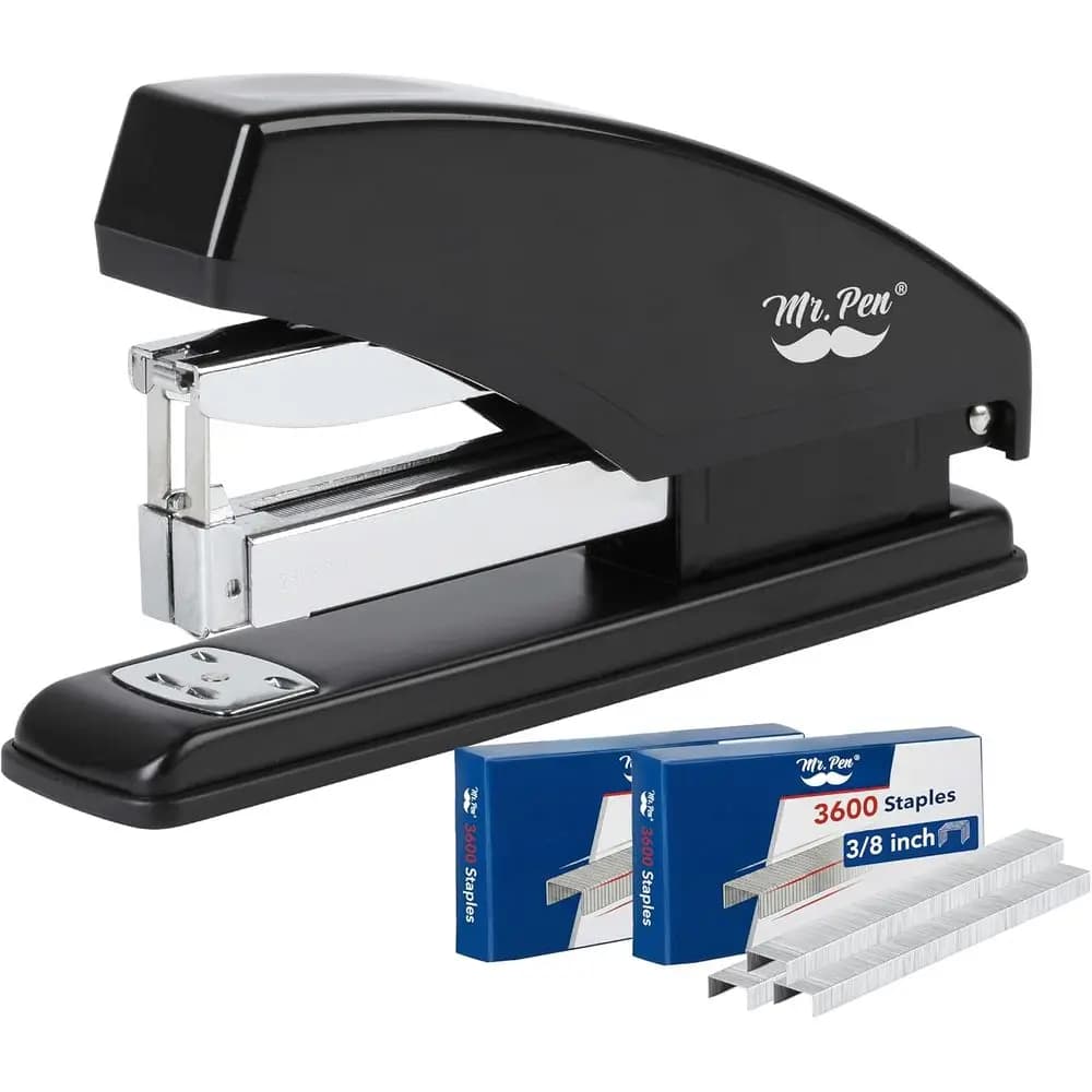 High-Capacity Stapler with 3600 3/8 Staples, 60-Sheet Capacity, Ergonomic Design for Comfortable Use, Jam-Free