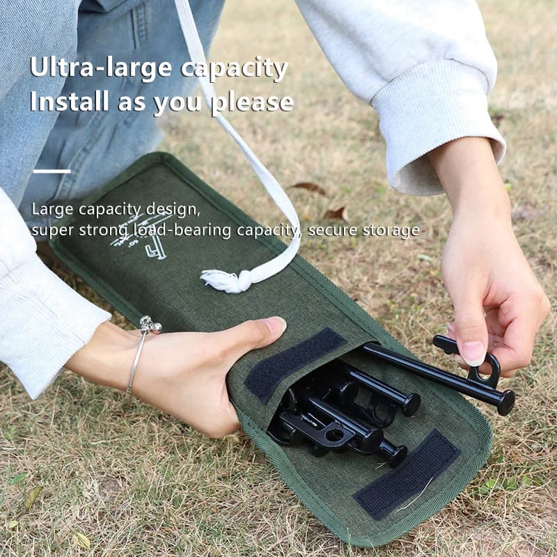Spacious kit for camping nail bag; Oxford fabric multifunction storage for outdoors