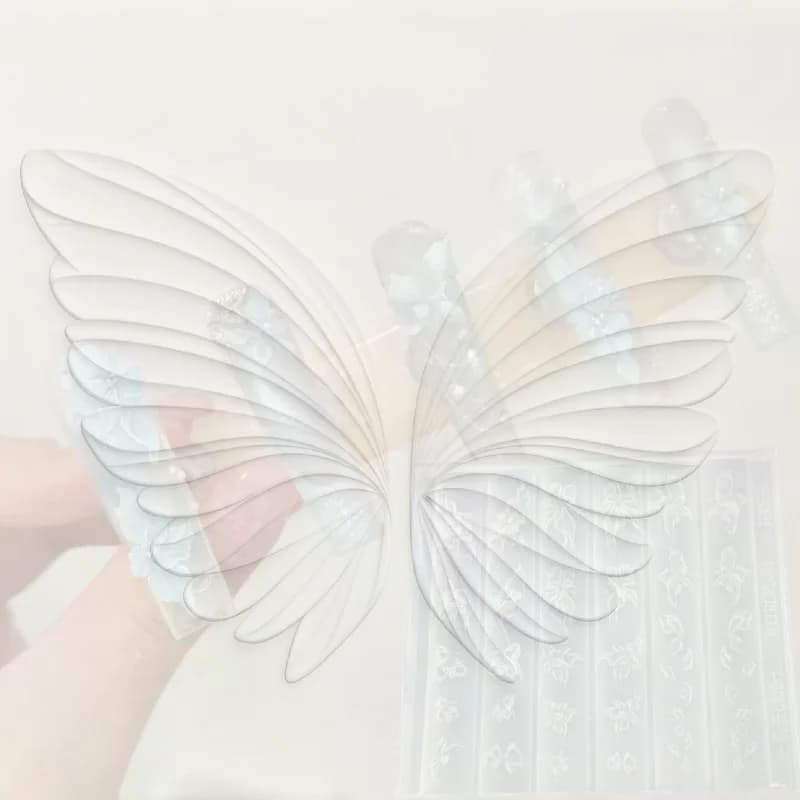 1/2PCS Crystal Ice Flower Nail Silicone Mold Cute Lily Clear 3D Gel Nail Resin Epoxy Modeling Template