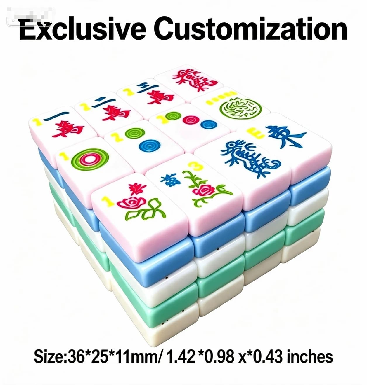 Factory Exclusive Custom American Mahjong Set 160Pcs Acrylic Tiles Hand-Painted Mix Match Colors Mahjong Game Tiles Board Game