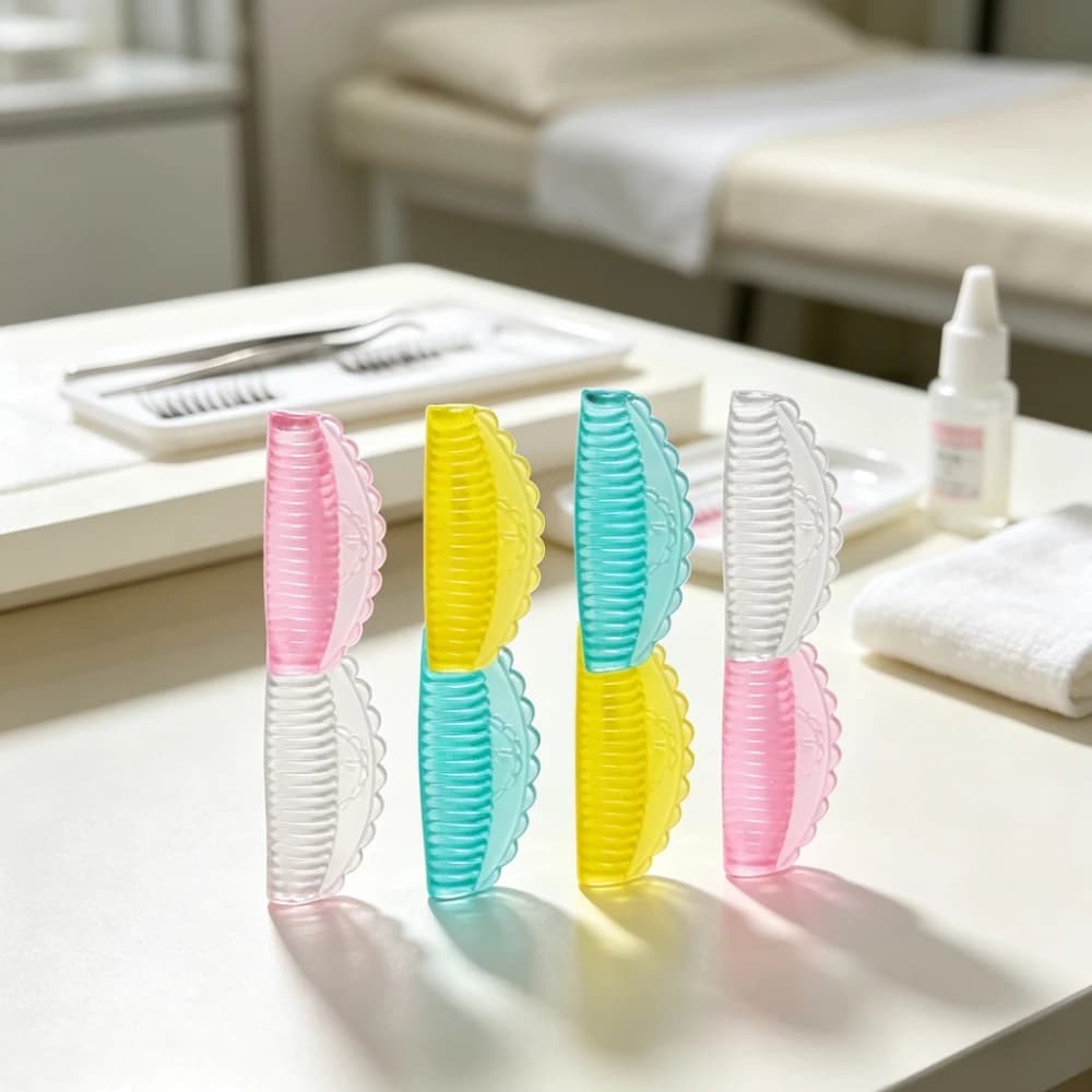 4 Pairs Silicone Eyelash Perming Lamination Pad 1 Box Reusable Lash Lifting Rods Kit 3D Lashes Extension Curler Applicator Tools