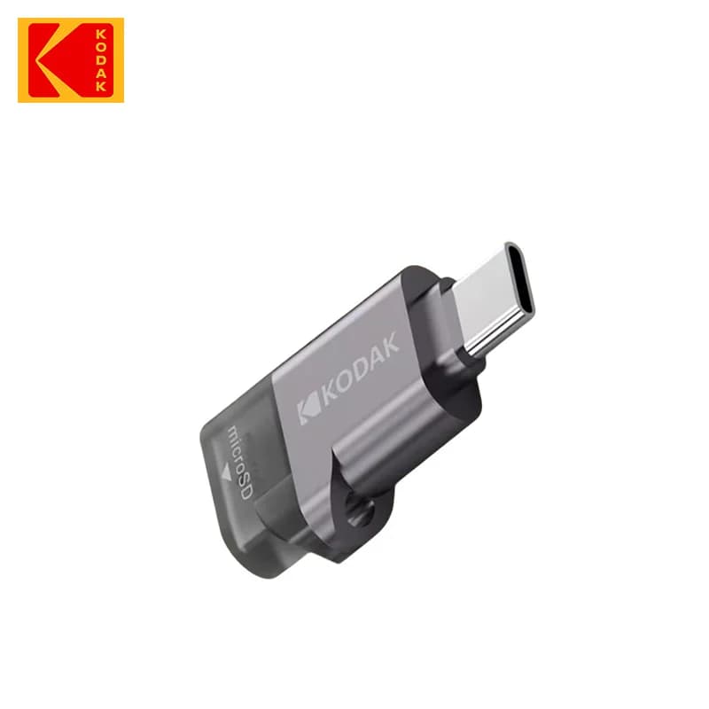 Lettore di schede Kodak C100 Mini Type-C 2.0, lettore di schede di memoria TF, lettore di schede di memoria USB C 2.0 esterno per schede SD Micro TF per telefoni