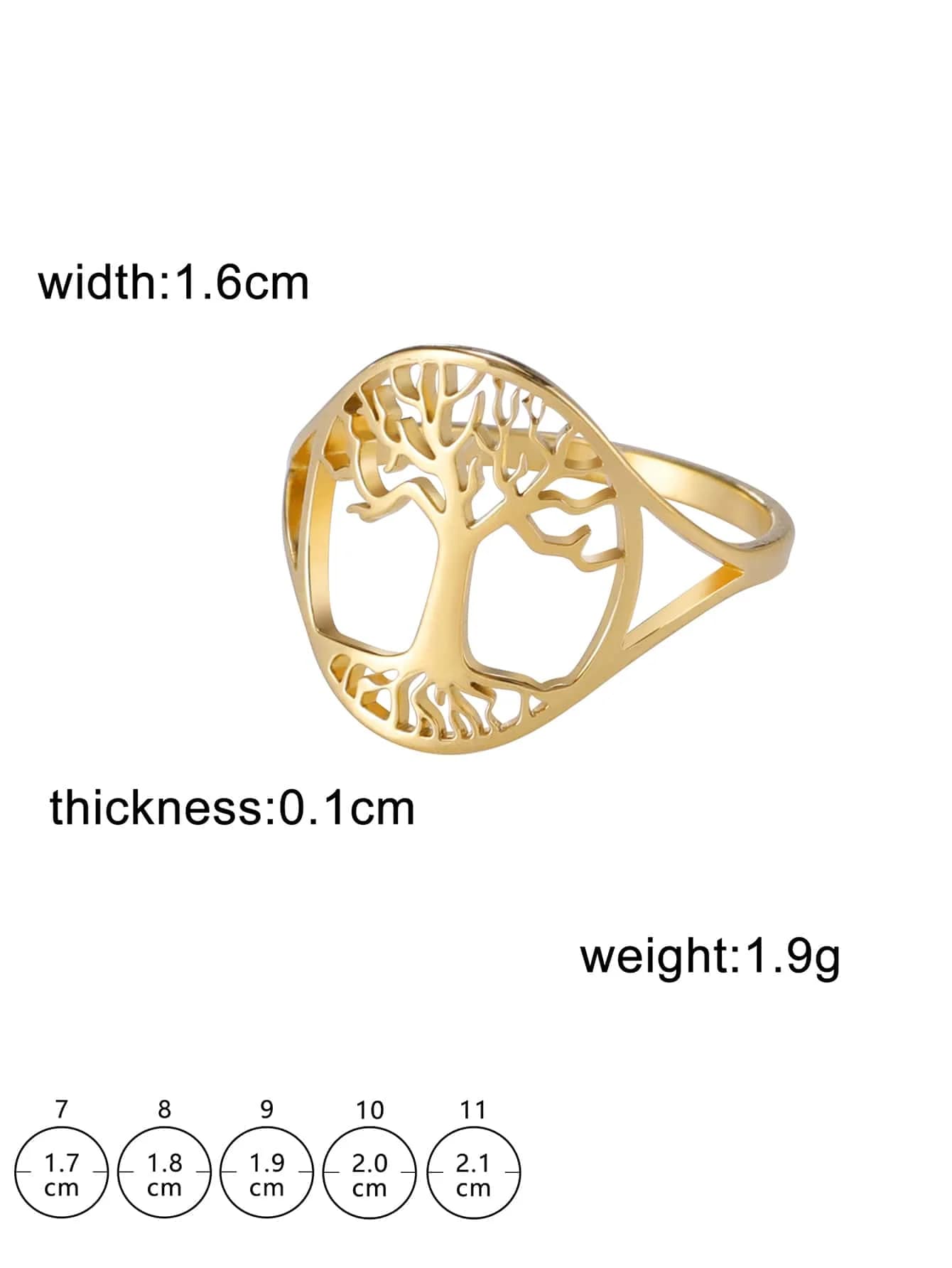 Anello in acciaio inossidabile con albero della vita per donna, gioiello unisex alla moda, regalo per anniversario e matrimonio