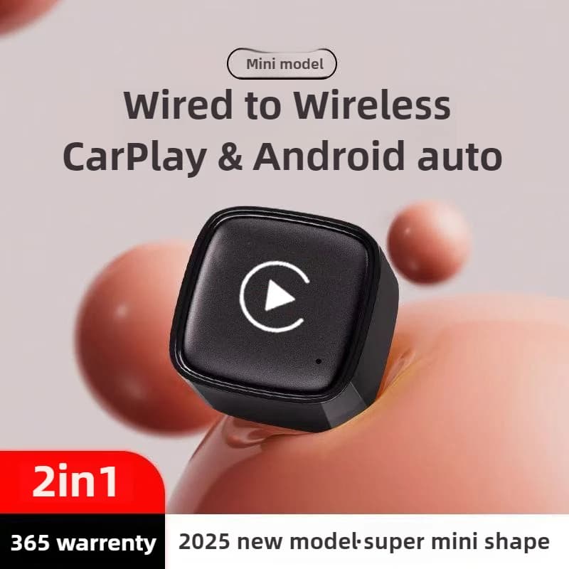 2025 Mini Adattatore Wireless Apple CarPlay Mini Box Smart portatile Plug and Play BT WiFi per autoradio con CarPlay cablato OEM