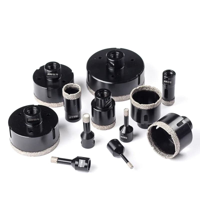 5-130mm M14 Thread Dry Vacuum Brazed Marble Masonry Hole Saw Opener Diamond Drilling Core Bit For Ceramic Tile Granite Marble
