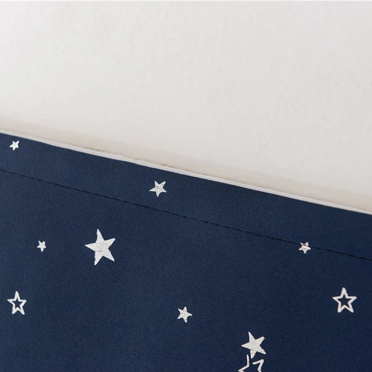 1 Pezzo Tenda Oscurante con Decorazione a Stelle Argentate Blu Navy, Senza Foratura, con Nastro Biadesivo, per Finestra, Spessa, Blocca la Luce, per Casa e Camera da Letto