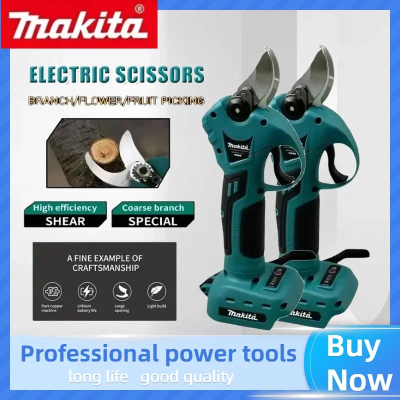 Set of Makita Power Scissors, Wireless Electric Cemeteries, Practical Potting Tools