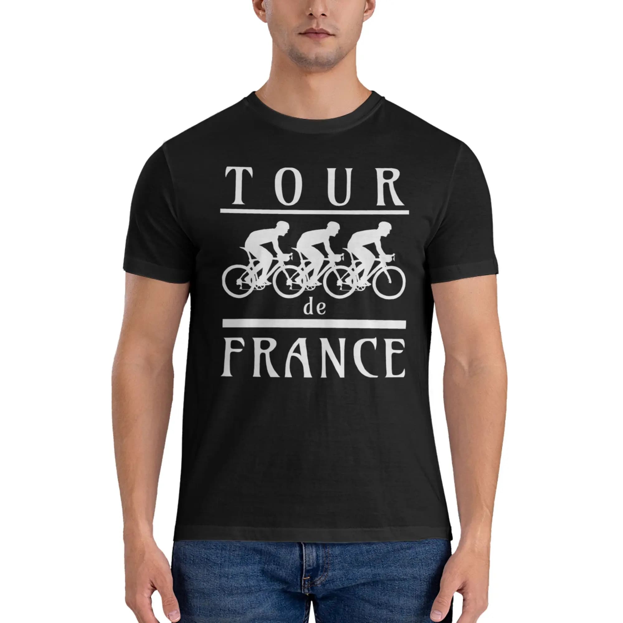 Cycling T-shirt Tour De France for men Cotton T-shirt Men's T-shirt with short neck Summer Clothing Top S-6XL